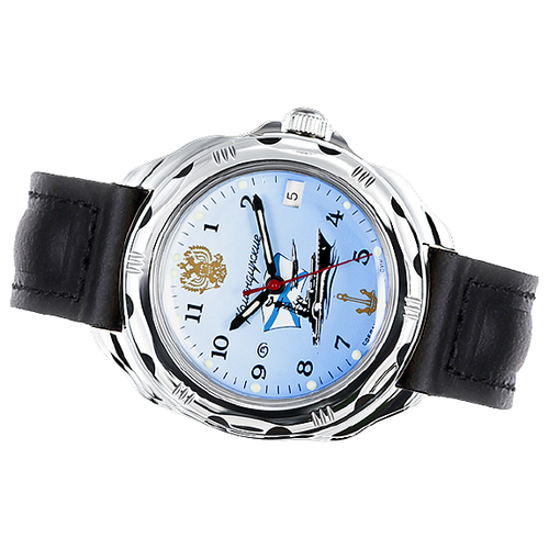 Наручные часы Восток Командирские 211139, синий, серебряный (черный/синий/серебристый) - изображение №1