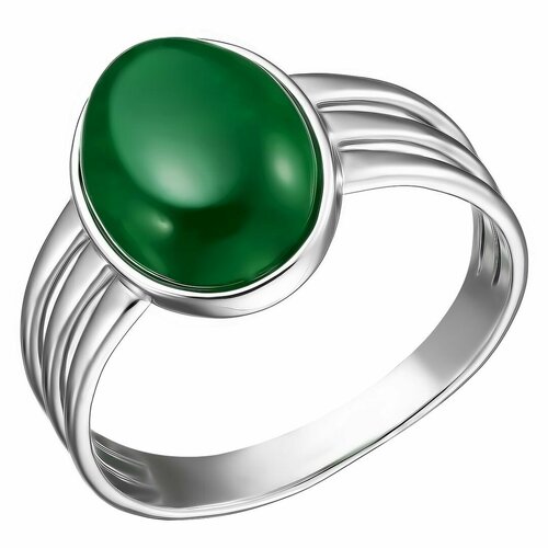 Перстень, серебро, 925 проба, родирование, серебряный, зеленый (зеленый/серебристый)