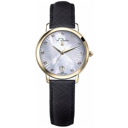 Наручные часы L'Duchen L'Duchen D 801.21.33, черный, золотой (черный/голубой/золотистый)