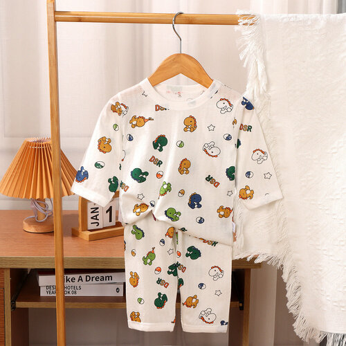 Пижама, белый, мультиколор - изображение №1