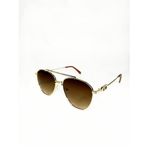 Солнцезащитные очки , авиаторы, с защитой от УФ, для женщин, коричневый