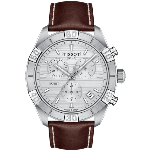 Наручные часы TISSOT T-Classic Tissot PR 100 Sport Gent Chronograph, серебряный (серебристый/серебряный)