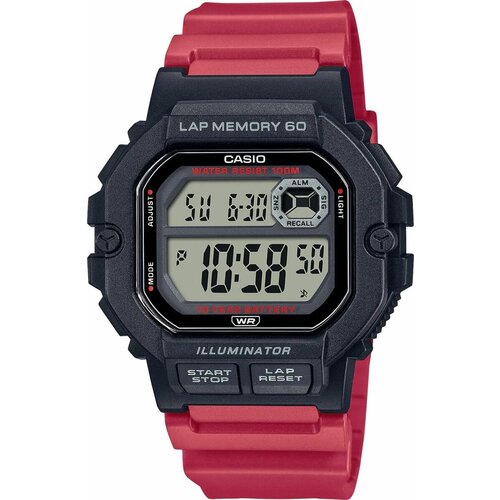 Наручные часы CASIO Collection Наручные часы CASIO WS-1400H-4A, черный, красный (черный/красный)