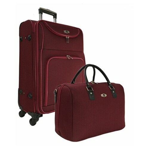 Комплект чемоданов Borgo Antico, 103 л, красный - изображение №1