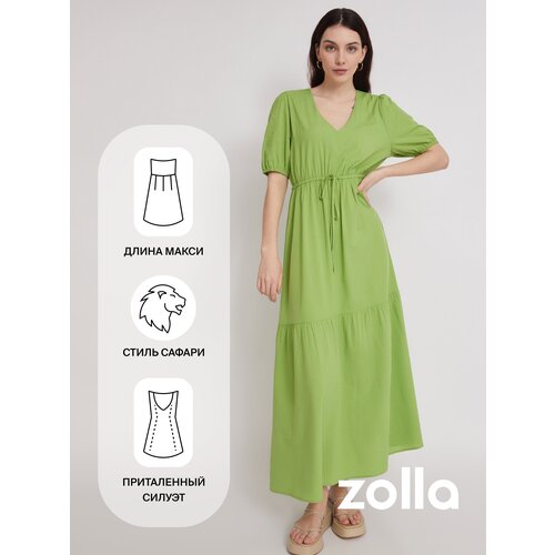 Платье Zolla, зеленый (зеленый/лайм)