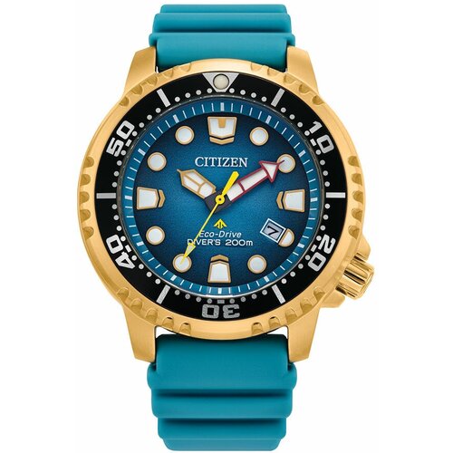 Наручные часы CITIZEN Японские мужские наручные часы Citizen BN0162-02X, бирюзовый, голубой (голубой/бирюзовый)