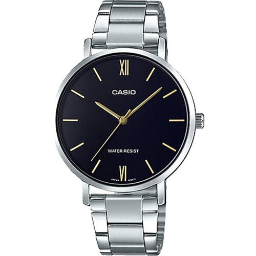 Наручные часы CASIO Collection Наручные часы Casio LTP-VT01D-1BUDF, черный, серебряный (черный/серебристый)