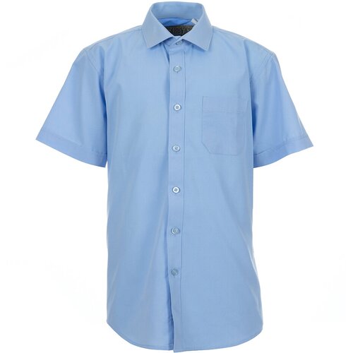 Школьная рубашка Tsarevich, белый (голубой/белый) - изображение №1