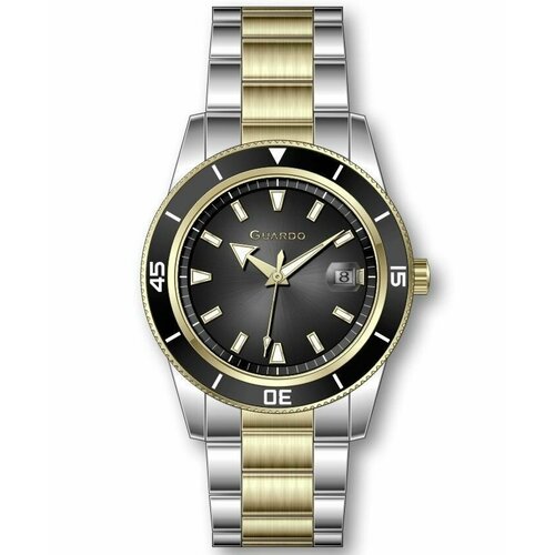 Наручные часы Guardo Наручные часы Guardo Premium 12728-4, черный, серебряный (черный/серебристый/золотистый) - изображение №1