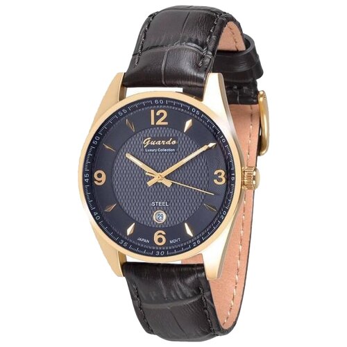 Наручные часы Guardo S8787.6 чёрный, черный, золотой (черный/разноцветный/золотистый)