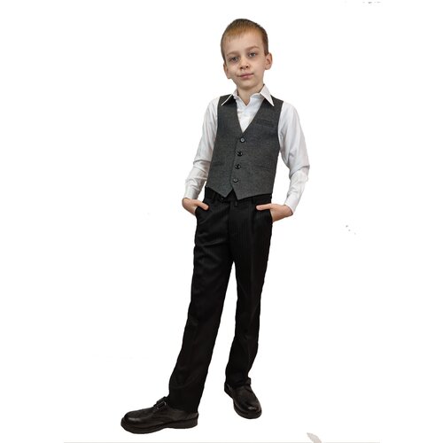 Школьная форма TUGI, жилет и брюки, черный, серый (серый/черный)