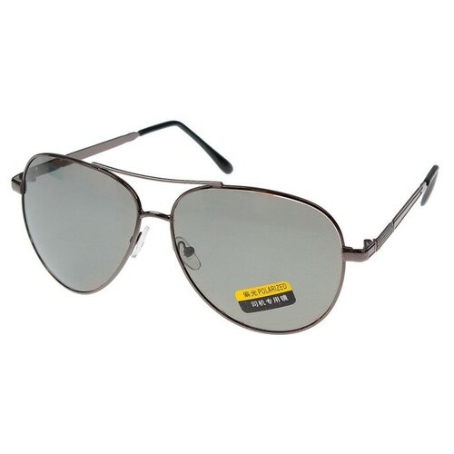 Солнцезащитные очки Мастер К., серебряный (черный/серебристый) - изображение №1