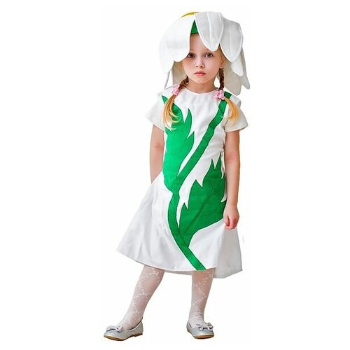 Карнавальный костюм "Ромашка", 3-5 лет, Бока (зеленый/белый/белый-зелёный)