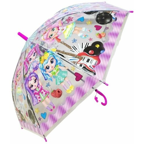 Зонт-трость Играем вместе, мультиколор, розовый (разноцветный/розовый/мультицвет)