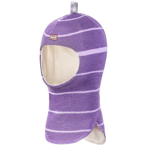 Шапка-шлем teyno зимняя, шерсть, фиолетовый