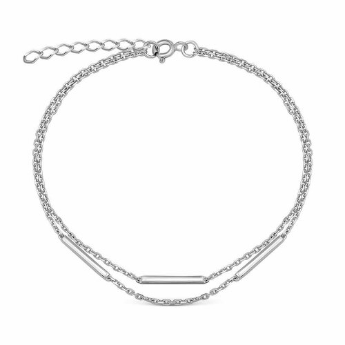 Браслет Sirius Jewelry, серебро, 925 проба, длина 18 см (серебристый) - изображение №1