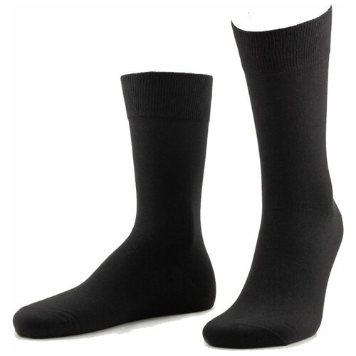 Мужские носки Grinston, 1 пара, классические, подарочная упаковка, на 23 февраля, на Новый год (черный/синий) - изображение №1