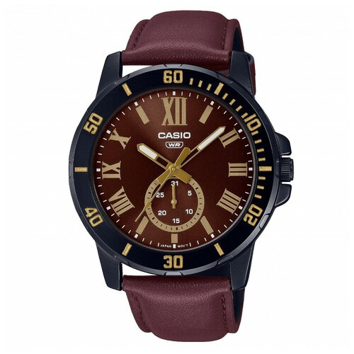 Наручные часы CASIO Collection Наручные часы Casio MTP-VD200BL-5B, бордовый (коричневый/бордовый) - изображение №1