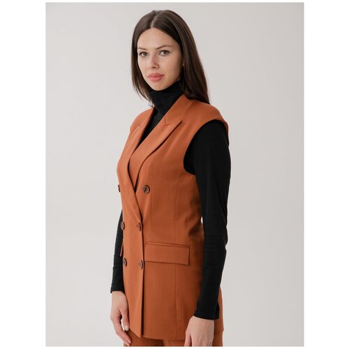 Пиджак LeNeS brand, коралловый, коричневый (коричневый/коралловый/терракотовый)