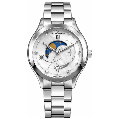 Наручные часы L'Duchen L'Duchen D 837.10.43, серебряный, белый (серебристый/белый)