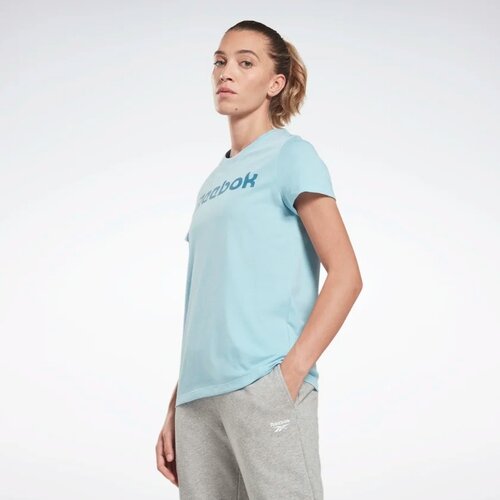 Футболка Reebok TE GRAPHIC TEE - REEBOK, голубой - изображение №1