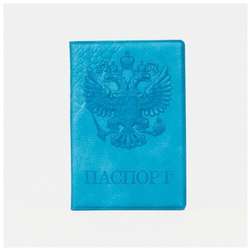 Обложка для паспорта , бирюзовый - изображение №1