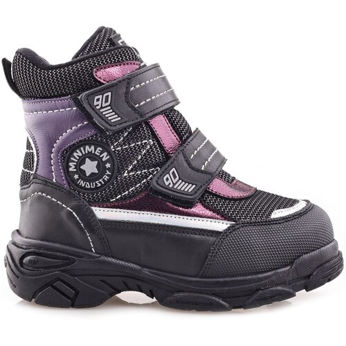 Ботинки MINIMEN, черный, розовый (черный/розовый/фиолетовый/черный-фиолетовый)