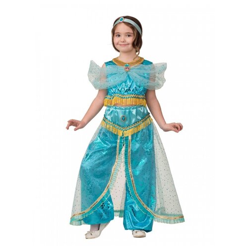 Карнавальный костюм Батик Принцесса Жасмин принт (голубой)
