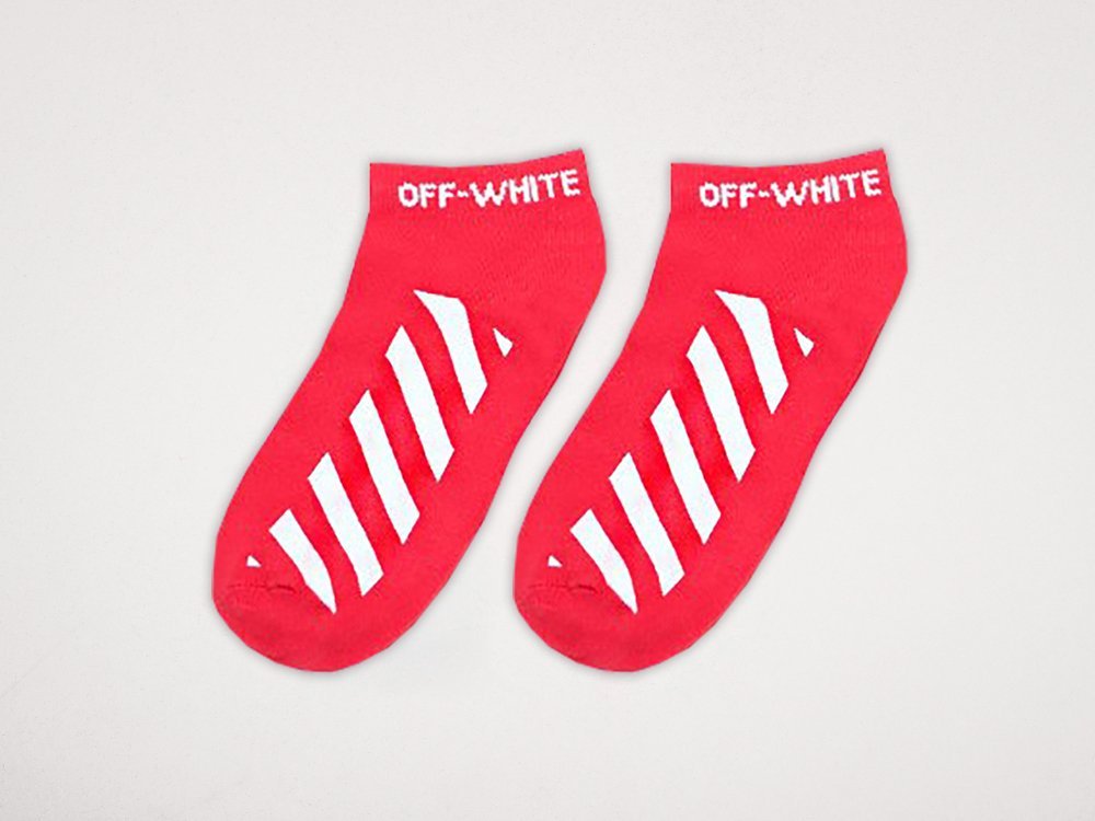 Носки короткие OFF-WHITE (красный) - изображение №1