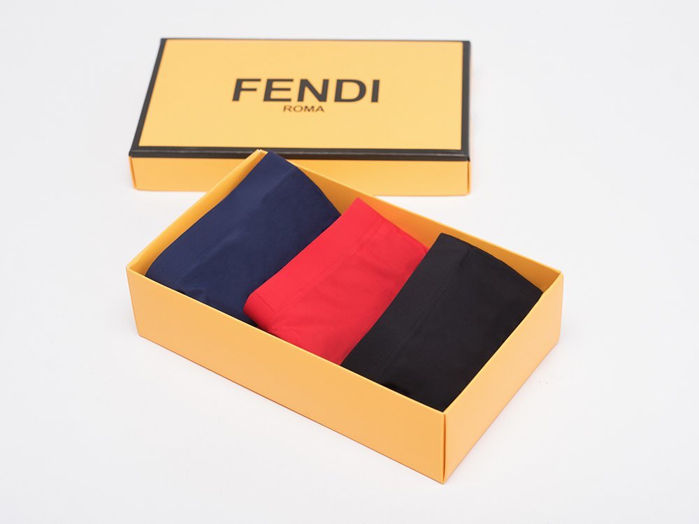 Боксеры Fendi 3шт (разноцветный) - изображение №1
