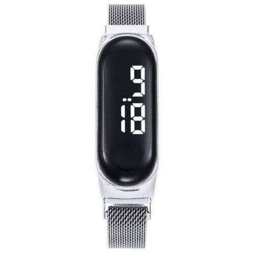 Наручные часы Часы наручные электронные мужские, магнитный браслет, серебристые, мультиколор (мультицвет)