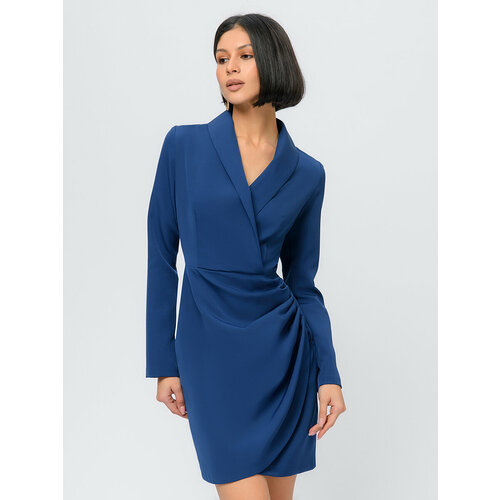 Платье 1001dress, голубой (голубой/васильковый/фуксия)