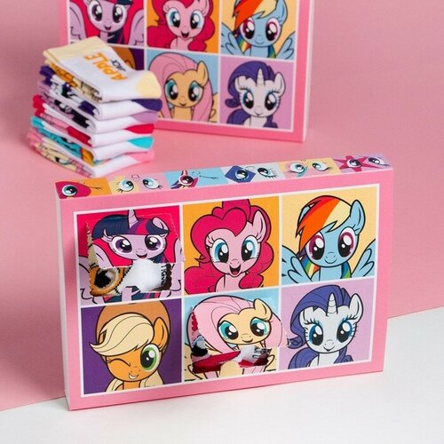 Носки Hasbro My little Pony, 6 пар, белый - изображение №1