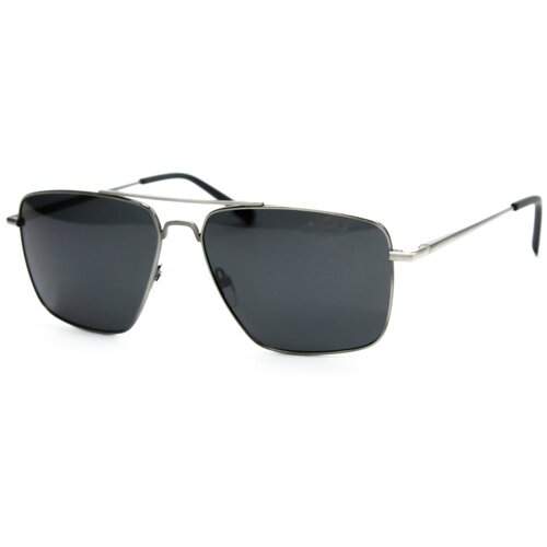 Солнцезащитные очки Enni Marco, прямоугольные, оправа: металл, для мужчин, серый