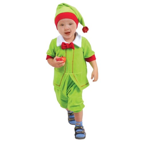 Карнавальный костюм от 1,5-3-х лет " Гном зеленый" 1392510 (красный/разноцветный/зеленый)