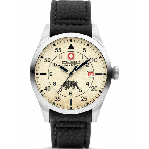 Наручные часы Swiss Military Hanowa Наручные часы Swiss Military Hanowa SMWGN0001230, бежевый, серебряный (бежевый/серебристый) - изображение №1