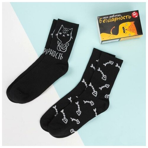 Женские носки Kaftan средние, подарочная упаковка, на Новый год, черный