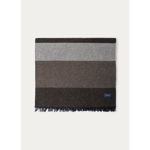 Шарф HACKETT London, коричневый, серый (серый/коричневый/серо-коричневый) - изображение №1