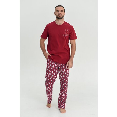 Пижама Оптима Трикотаж, бордовый