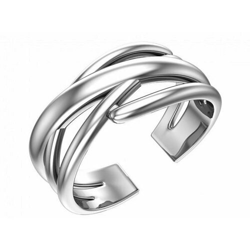 Кольцо POKROVSKY кольцо из серебра 0101613-00245, серебро, 925 проба, родирование, серебряный (серебристый)