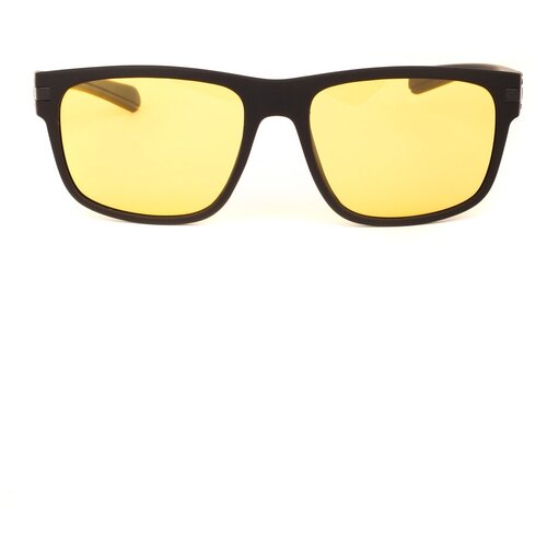 Солнцезащитные очки Kaizi, прямоугольные, оправа: пластик, для мужчин, черный