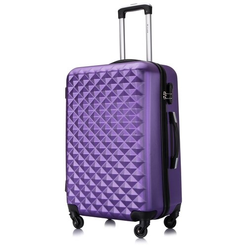 Чемодан L'case, 70 л, фиолетовый
