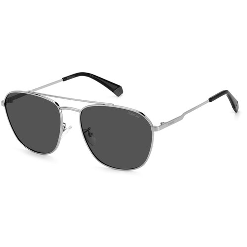 Солнцезащитные очки Polaroid, серый (серый/серебристый/серебряный)