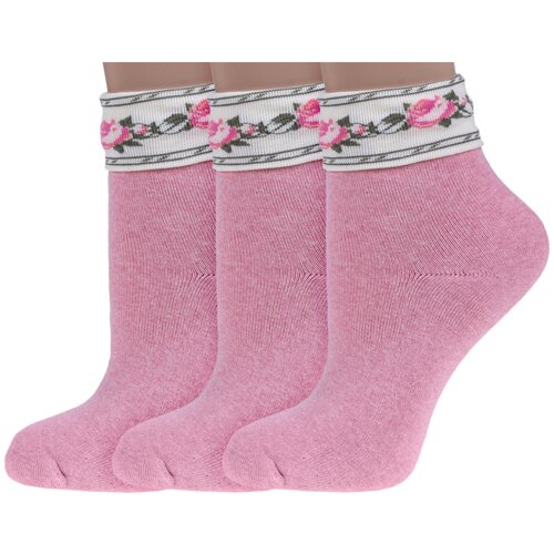Носки RuSocks, 3 пары, розовый