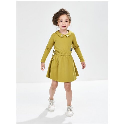 Платье Mini Maxi, хлопок, трикотаж, желтый