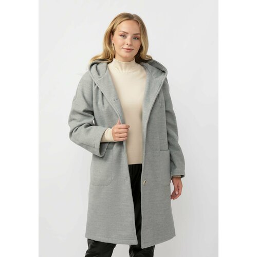 Пальто  Bianka Modeno, серый (серый/бежевый/молочный) - изображение №1