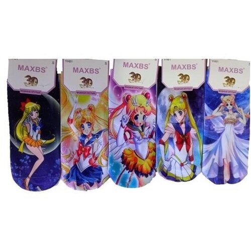 Носки MAXBS для девочек, 5 пар, мультиколор, белый - изображение №1