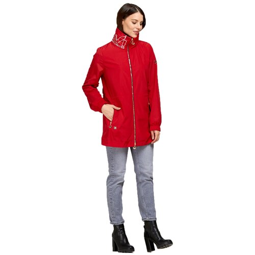 куртка  AVI демисезонная, средней длины, силуэт прямой, водонепроницаемая, без капюшона, карманы, внутренний карман, красный