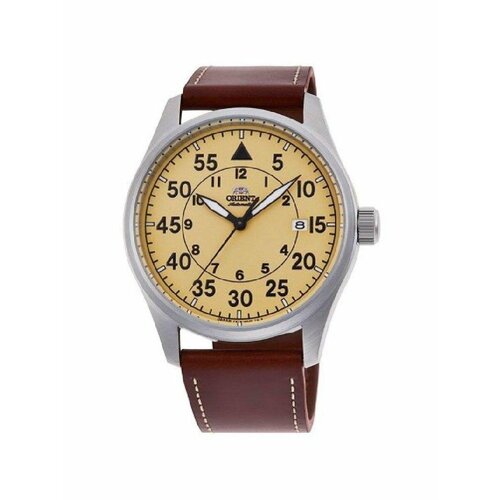 Наручные часы ORIENT Часы наручные мужские ORIENT RA-AC0H04Y10B Гарантия 2 года, серебряный, коричневый (коричневый/желтый/серебристый)