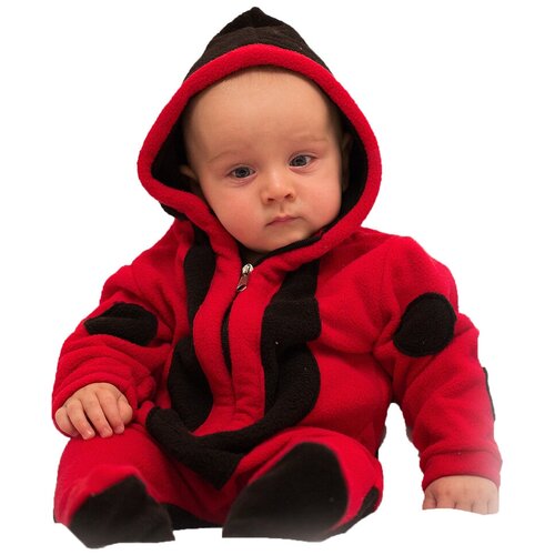 Карнавальный костюм малышка божья коровка арт.2060 рост:75-80 (черный/красный) - изображение №1